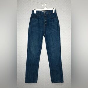 Reformation Jeans Cynthia Button Fly High Rise Straight Leg Zenia Wash Womens 26